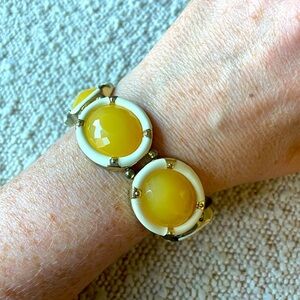 Fun off white and cream stretch bracelet